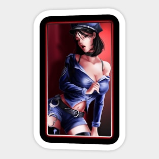 beautiful bad girl police Sticker